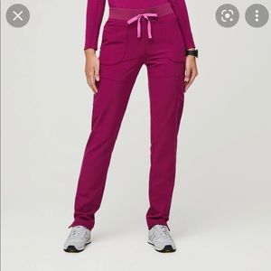 Figs- Nepal style scrub pants. Limited Edition Dark Magenta